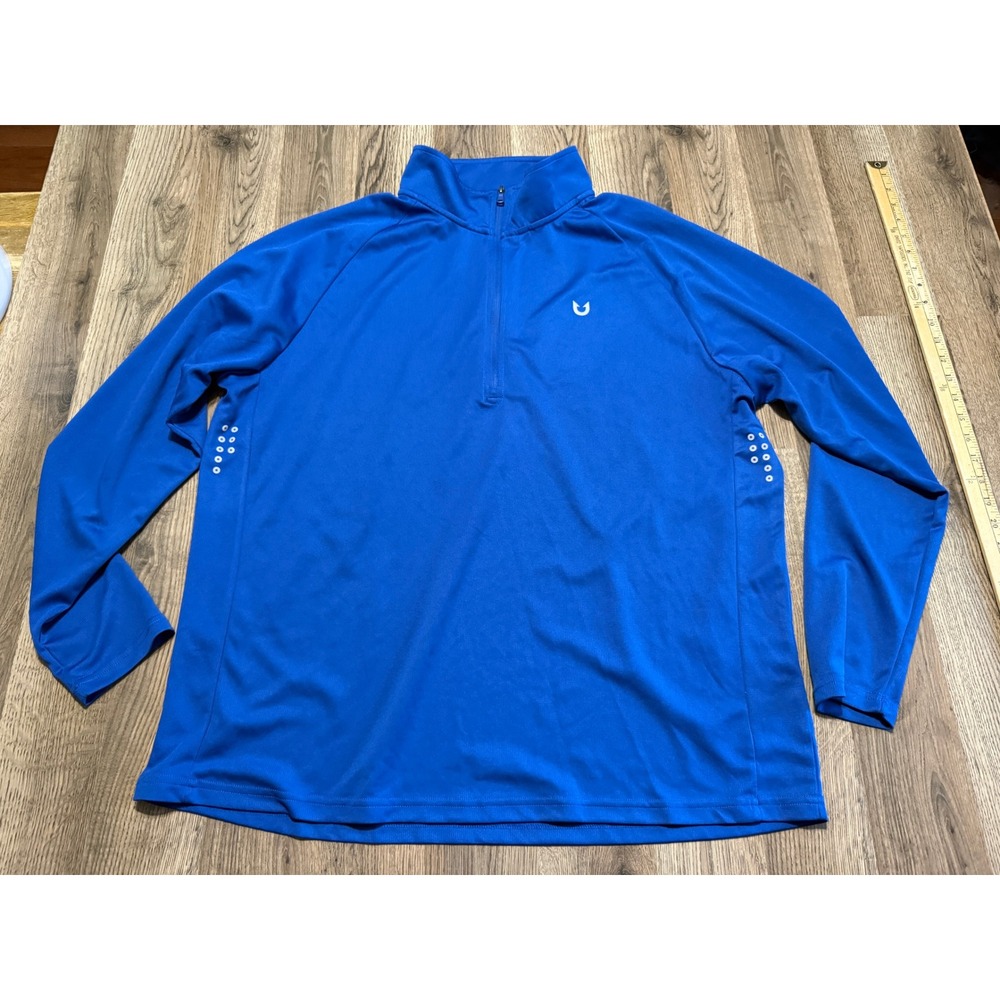 Northyard Quarter Zip Pullover Mens 2XL Blue Adult Activewear Excellent